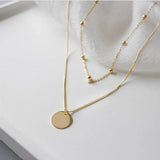 925 Silver Choker Bead Double Clavicle Necklace Chain Women Silver Jewelry