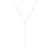 S925 Silver Choker Bead Tassels Necklace Women Clavicle Chain