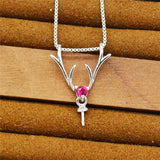 S925 Silver Christmas Antler Pearl Pendant Mountings DIY Jewelry PS3MDZ014