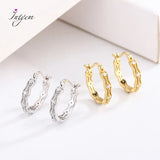 S925 Circle Earrings Hoop Women Fine Silver Jewelry