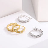 S925 Circle Earrings Hoop Women Fine Silver Jewelry