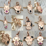 S925 Sterling Silver 12 Zodiac Charm - Vintage Niche Gift