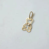 S925 Sterling Silver Bow Bear Choker Necklace Pendant for Women