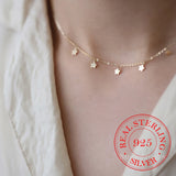 S925 Star Choker Necklace 14K Plated Chains for Women