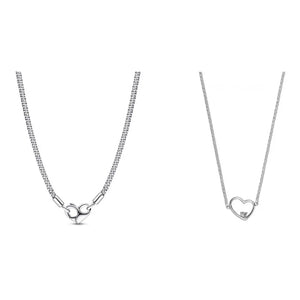 S925 Sterling Silver Love Necklace Heart Shape Design