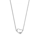 S925 Sterling Silver Classic Love Necklace Heart Shape
