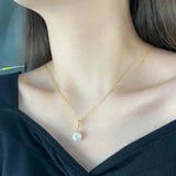 S925 Silver Freshwater Pearl Necklace Star Collar Chain