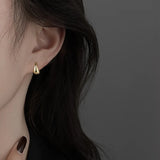 S925 Sterling Silver Water Drop Hoop Earrings for Women