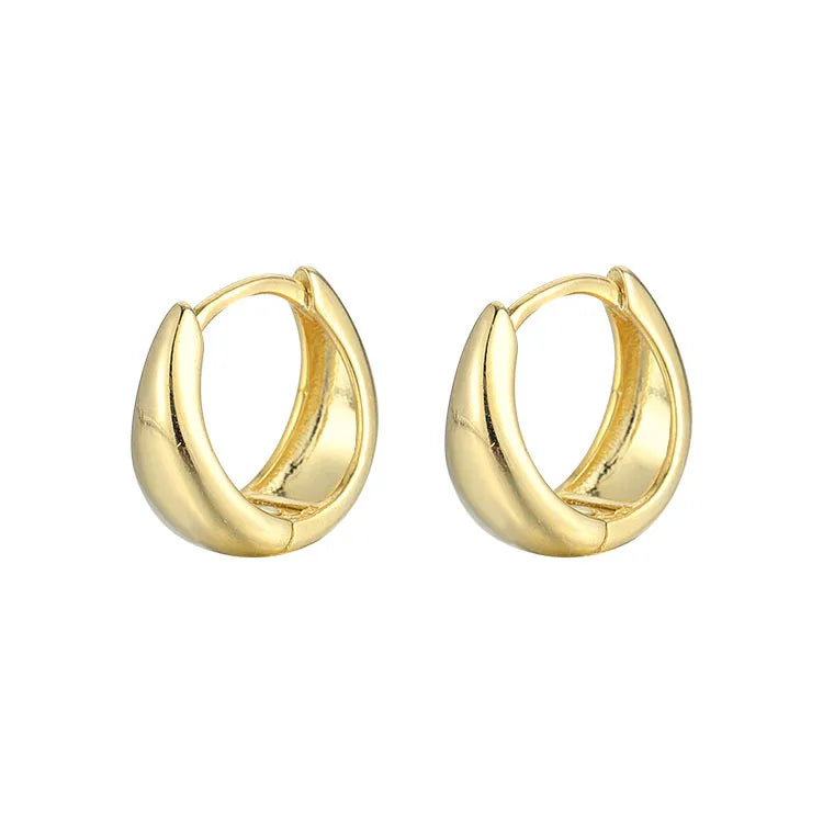 S925 Sterling Silver Water Drop Hoop Earrings for Women
