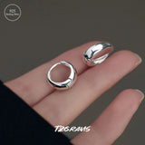 S925 Sterling Silver Water Drop Hoop Earrings for Women