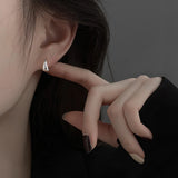 S925 Sterling Silver Water Drop Hoop Earrings for Women
