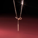 S925 Sterling Silver Knot Long Chain Necklace Pendant for Women