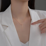 S925 Sterling Silver Knot Long Chain Necklace Pendant for Women