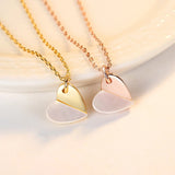 S925 Silver Heart Choker Necklace Pendant 14K Plated Jewelry Gift