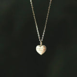 925 Silver Love Heart Choker Necklace Pendant