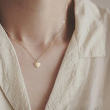 925 Silver Love Heart Choker Necklace Pendant