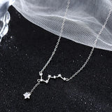 S925 Sterling Silver Love Star Choker Necklace for Women