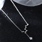 S925 Sterling Silver Love Star Choker Necklace for Women