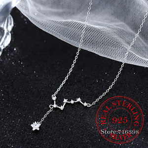 S925 Sterling Silver Love Star Choker Necklace for Women