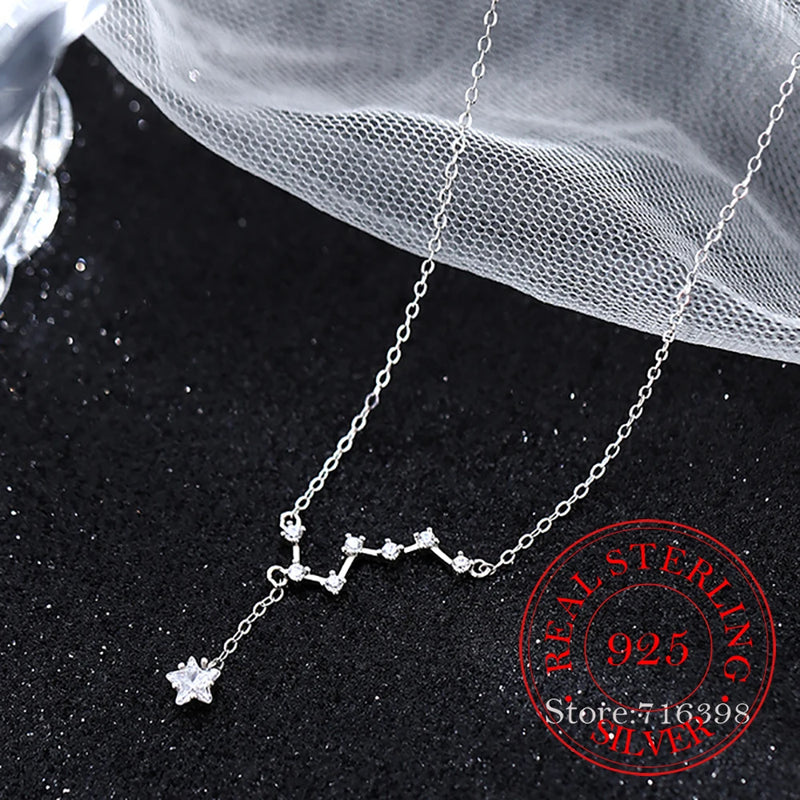 S925 Sterling Silver Love Star Choker Necklace for Women