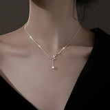 S925 Sterling Silver Love Star Choker Necklace for Women