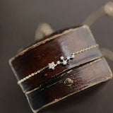 S925 Sterling Silver Love Star Choker Necklace Pendant for Women