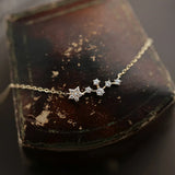 S925 Sterling Silver Love Star Choker Necklace Pendant for Women