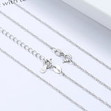 925 Silver Water Wave Chain Necklace 14K Plated Wedding Party Jewelry