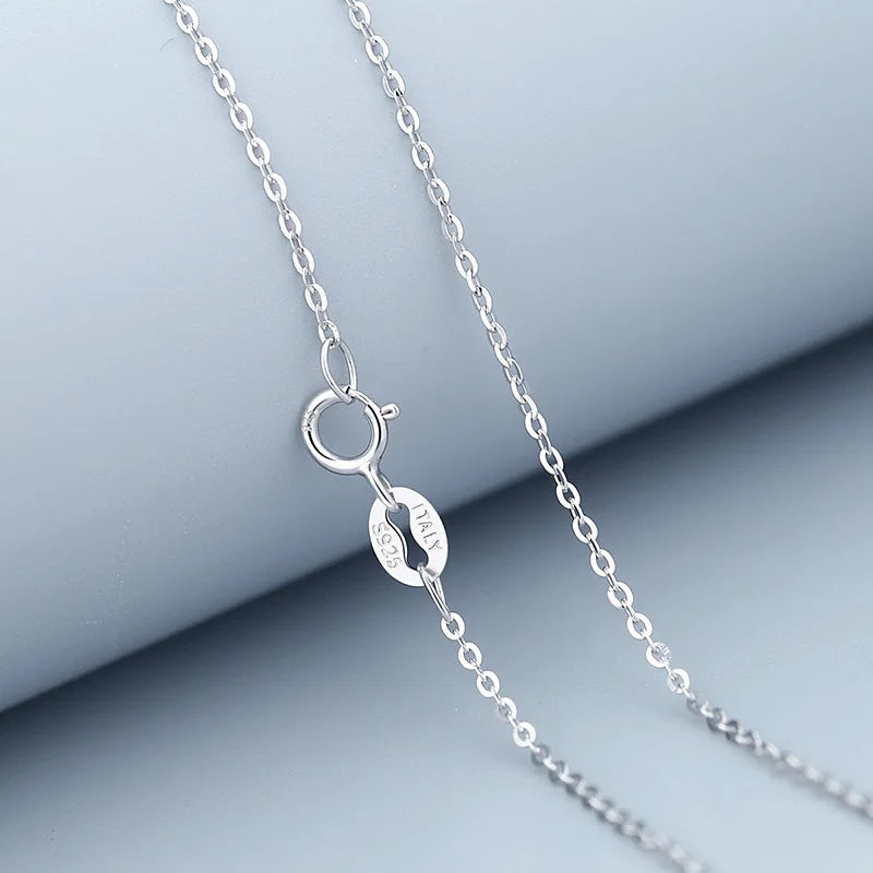 S925 Sterling Silver Clavicle Chain Flash Europe Necklace Chain