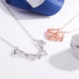 S925 Clover Necklace Heart-shaped Magnet Variant