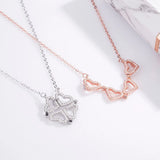 S925 Clover Necklace Heart-shaped Magnet Variant