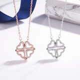 S925 Clover Necklace Heart-shaped Magnet Variant