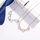 S925 Clover Necklace Heart-shaped Magnet Variant