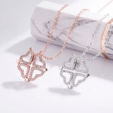 S925 Clover Necklace Heart-shaped Magnet Variant