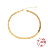 S925 Sterling Silver Collares Choker Necklace For Woman Birthday Gift