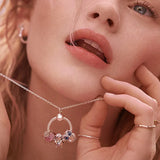 S925 Silver Necklace O Pendant Charms Bead For Women