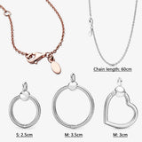 S925 Silver Necklace O Pendant Charms Bead For Women