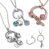 S925 Silver Necklace O Pendant Charms Bead For Women