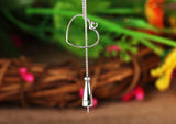 S925 Sterling Silver 13*17MM Heart-shaped Pendant Blank