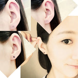 S925 Sterling Silver Uninlaid Small Earrings Oxidation Men Women