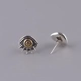 S925 Sterling Silver Copper Eye Stud Earrings
