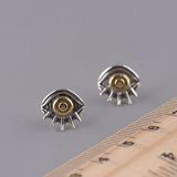 S925 Sterling Silver Copper Eye Stud Earrings