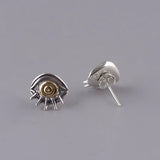 S925 Sterling Silver Copper Eye Stud Earrings