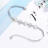 S925 Silver Lucky Clover Bracelet Zircon Gift for Girlfriend