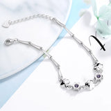 S925 Silver Lucky Clover Bracelet Zircon Gift for Girlfriend