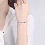 S925 Silver Lucky Clover Bracelet Zircon Gift for Girlfriend