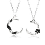 S925 Sterling Silver Couple Necklace Men and Women Anniversary Gift
