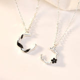 S925 Sterling Silver Couple Necklace Men and Women Anniversary Gift