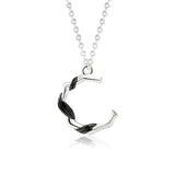 S925 Sterling Silver Couple Necklace Men and Women Anniversary Gift
