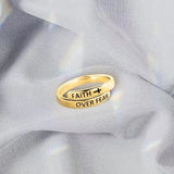 Sterling Silver Cross Faith Ring for Women European American Style Gift Jewelry